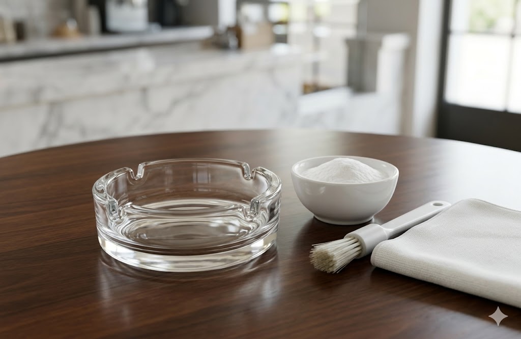 頑固な灰皿のヤニの落とし方をプロが解説！重曹を活用した4つのステップと予防策 