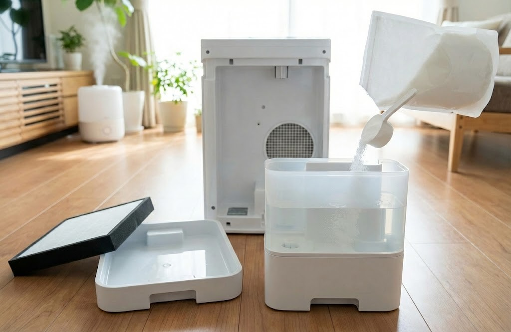 空気清浄機にクエン酸を入れて運転は絶対NG！プロが教える「壊さない」水垢掃除と重曹の使い分け