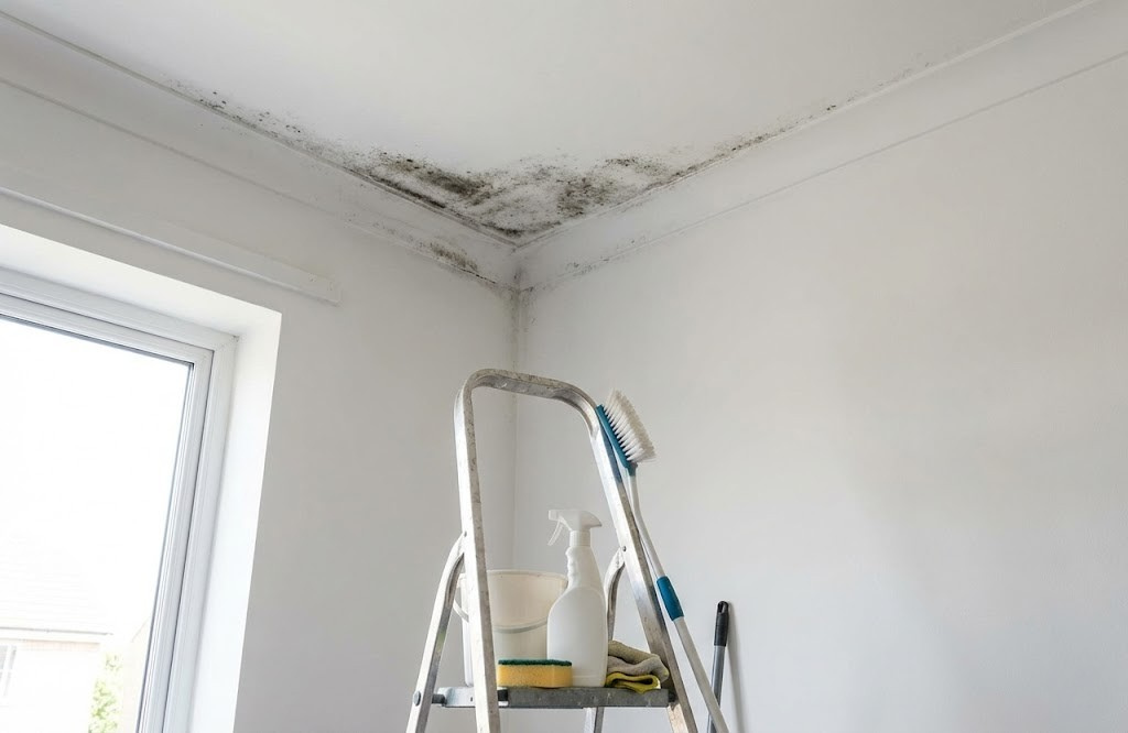 天井のカビ取りで強力洗剤を使ってはいけない理由。素材別安全な除去手順