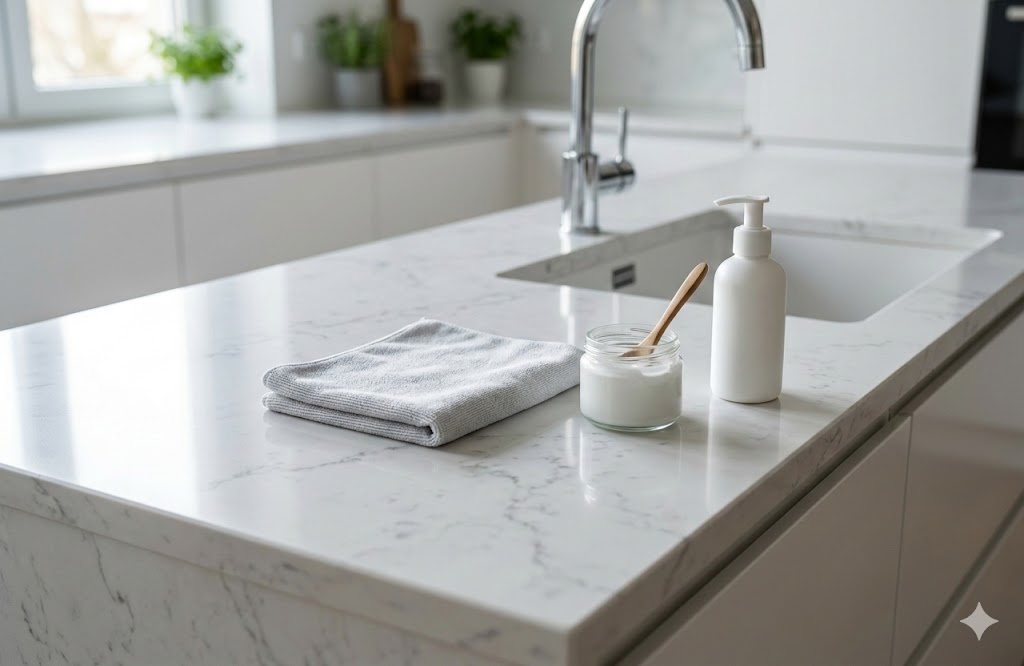 人工大理石の水垢の落とし方｜傷つけずに白残りを解消する手順