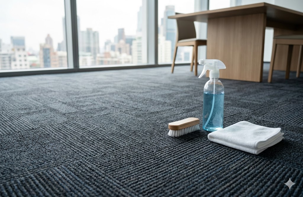 オフィスカーペットの掃除は「洗剤選び」で決まる！素材を傷めない緊急シミ抜き術