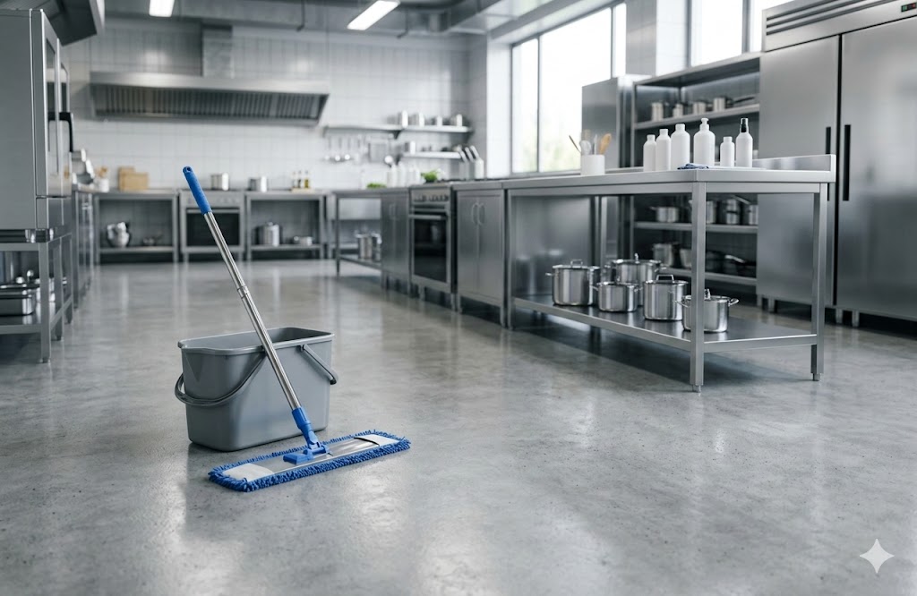 厨房床コンクリート掃除のコツ｜頑固な黒ずみを落とす洗剤の選び方と正しい手順