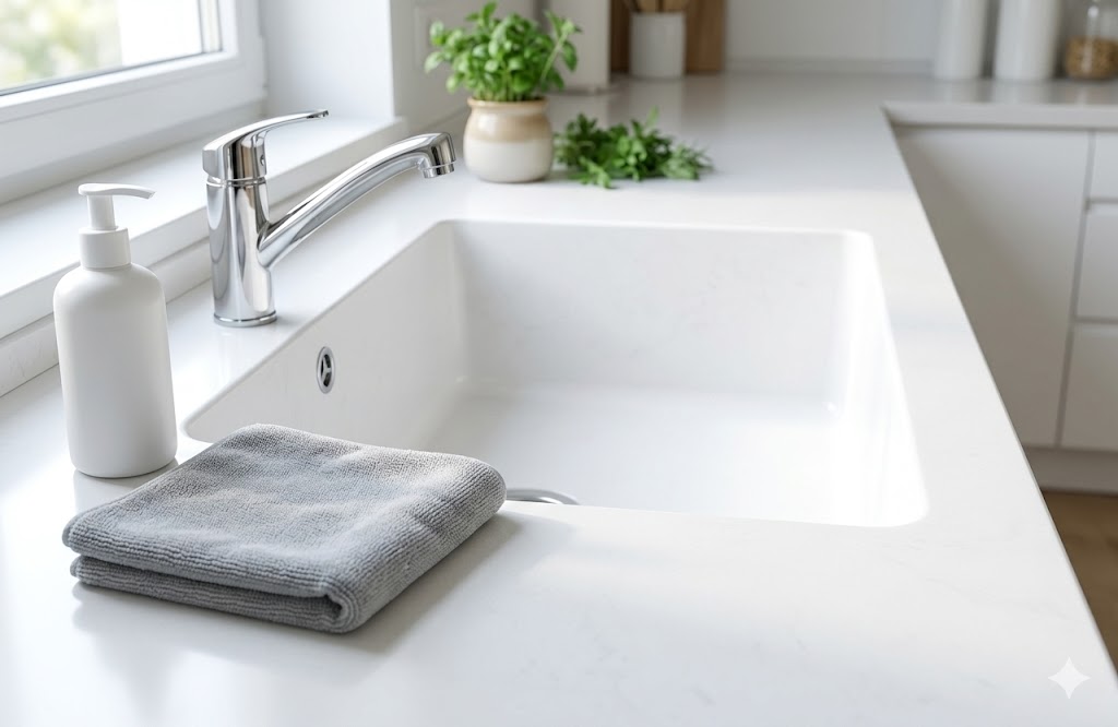 人工大理石シンクの黄ばみ掃除で失敗しないコツ｜素材を傷めるNG行為と正しい手順