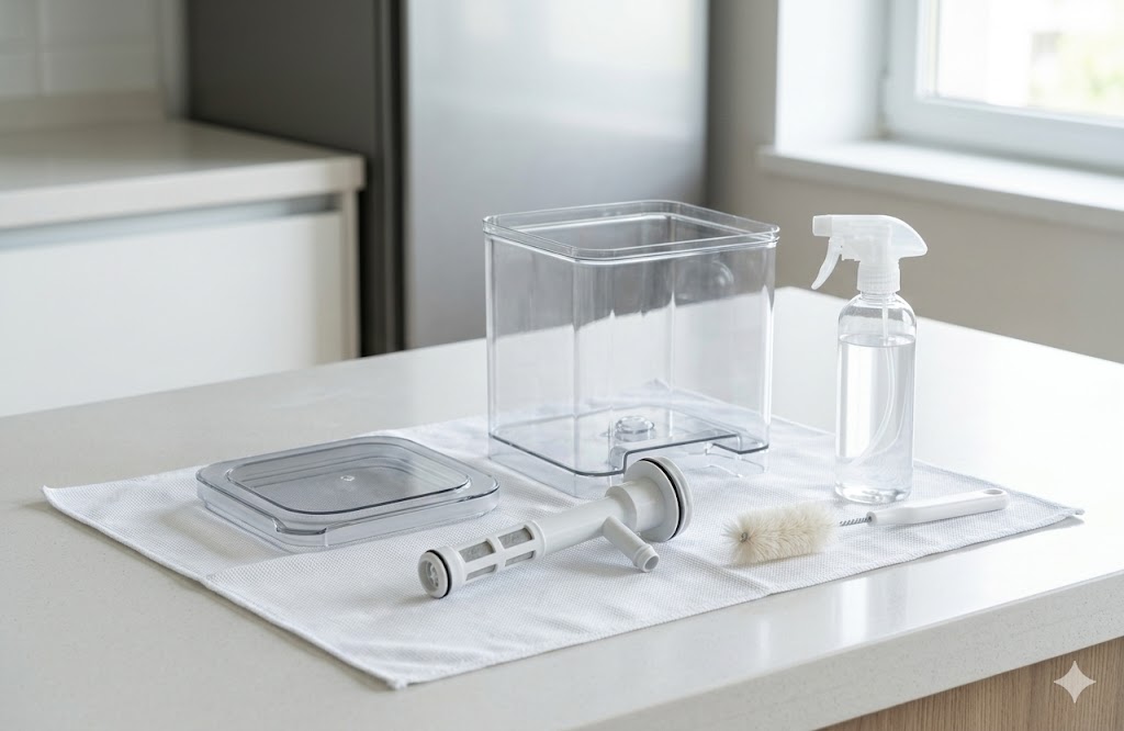 製氷機の給水タンク掃除はどうやる？カビを防ぐ正しい手順と適切な頻度を解説