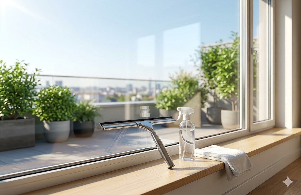 窓掃除でスクイジーの筋が残る理由とは？失敗を防ぐ水の切り方と道具の選び方