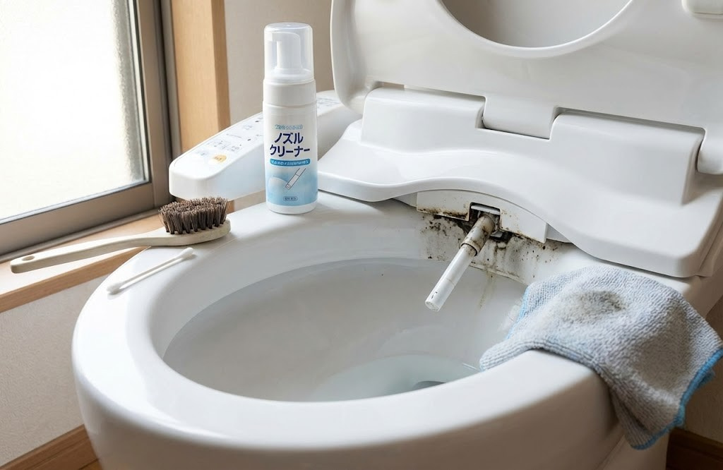 【プロが解説】ウォシュレット収納口の黒ずみ掃除｜自分でできる範囲とNG行動