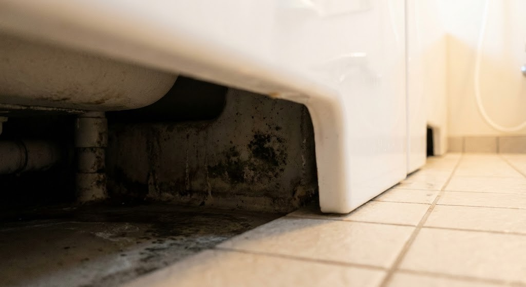 浴槽下の掃除が届かない時の正解。無理に外さずカビとヌメリを一掃する「3ステップ」