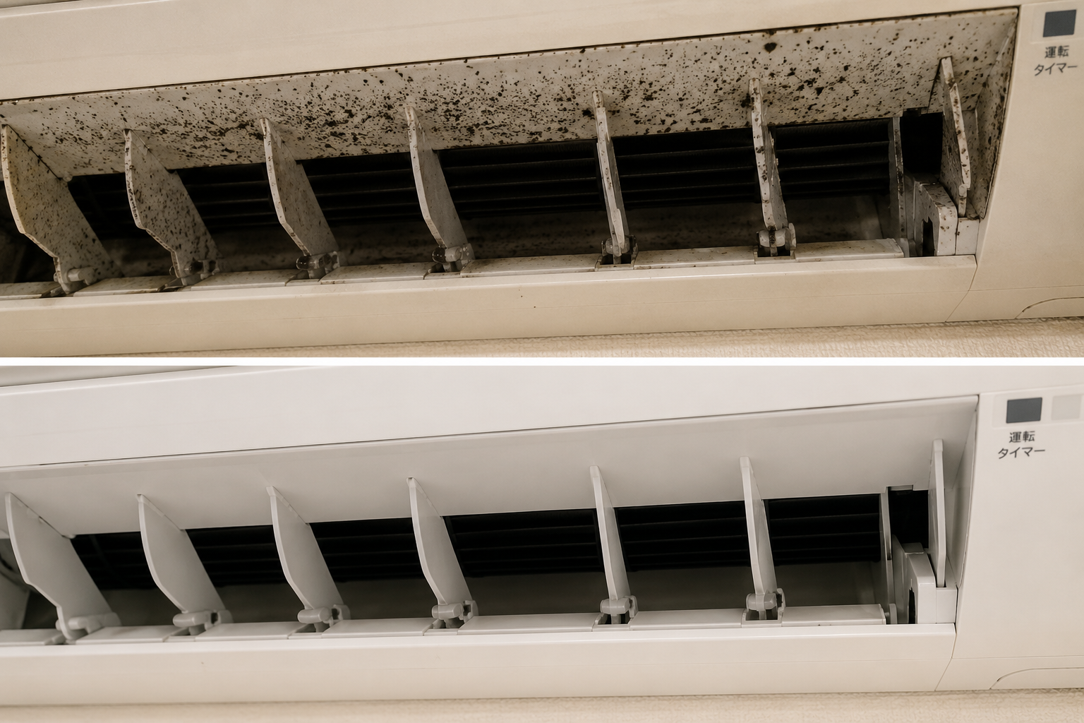 民泊のエアコン吹き出し口の黒い点はカビ？原因と清掃会社へ相談すべきサイン