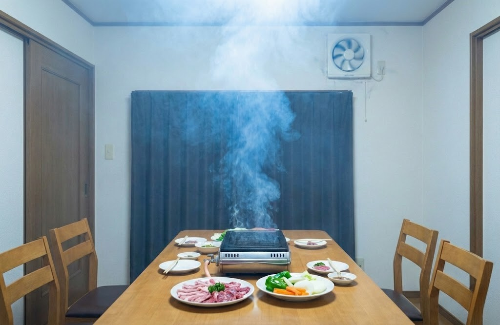 焼肉をしても煙を換気扇が吸わない原因とは？家庭と店舗で確認すべきポイントと正しい対処法