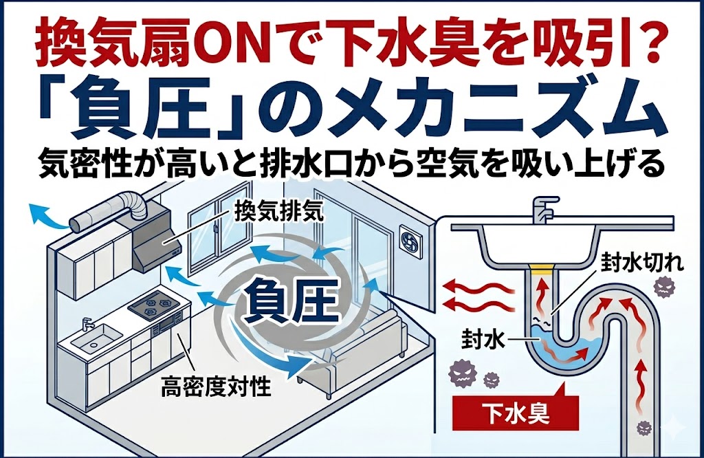 マンションの換気扇で下水臭がする主原因は「負圧」