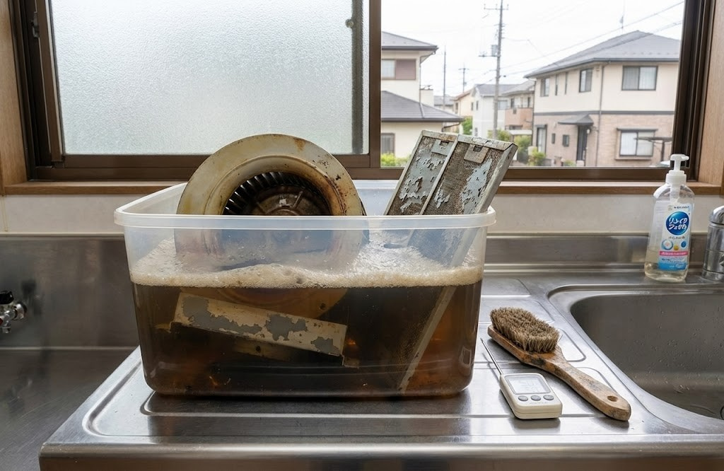 オキシクリーンで換気扇掃除｜失敗に見える原因と二度と繰り返さない対処法